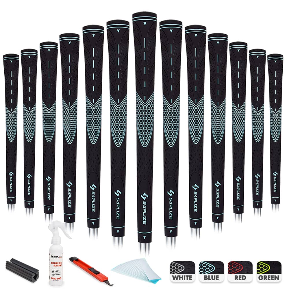 CC01 Rubber Golf Grips 13 pcs Pack with Solvent Kit