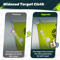 SAPLIZE Impact-Resistant Golf Net for Backyard Driving, 20% Larger Opening Area Golf Practice Net, Highly Stable Golf Hitting Net with Tri-Turf Mat for Indoor Outdoor Training