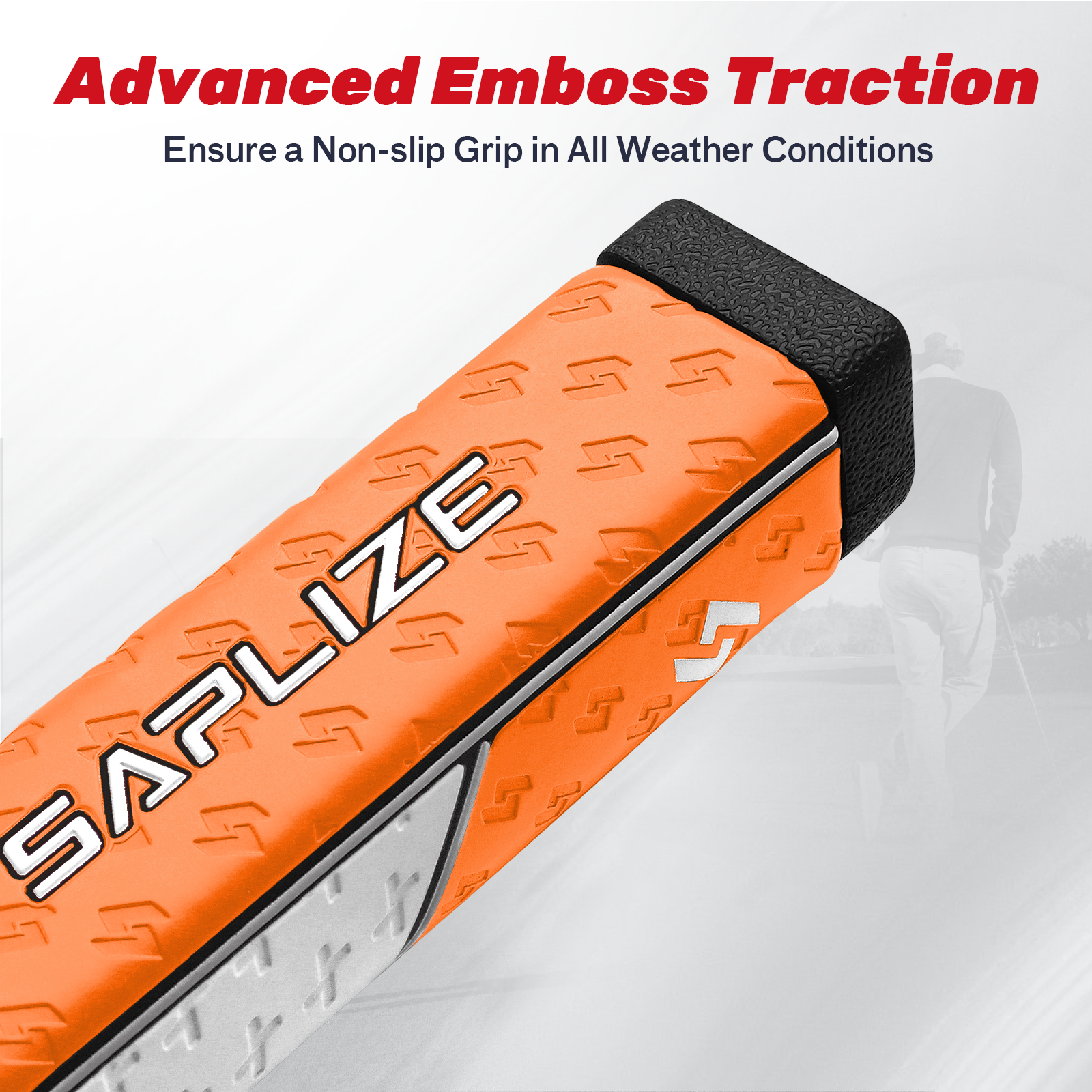SAPLIZE Innovative Midsize/Standard Golf Putter Grip, Lightweight Golf Grips, Pistol Shape with Anti-Slip Texture, Enhanced Feel and Comfort, Ensuring Consistency for Exceptional Putt