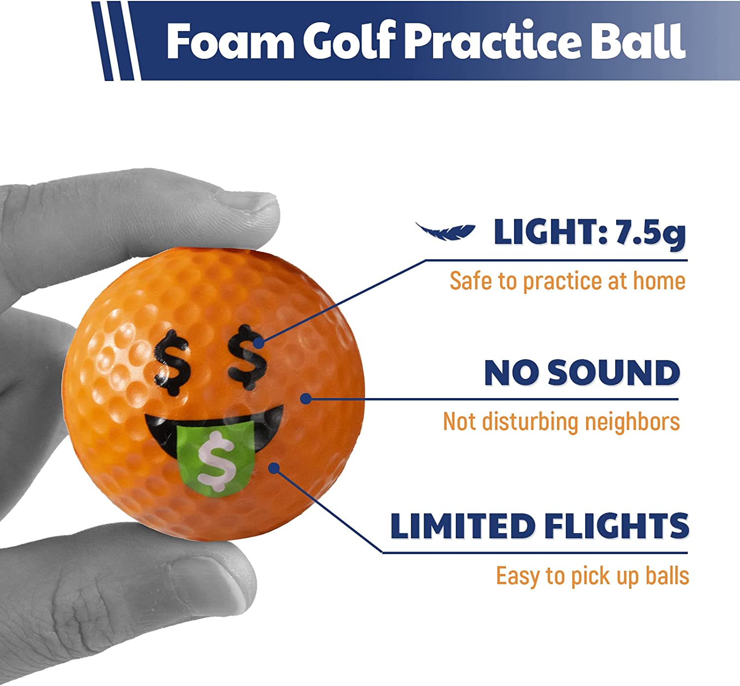 Foam Golf Practice Balls, 12 Pack or 32 Pack, GB02