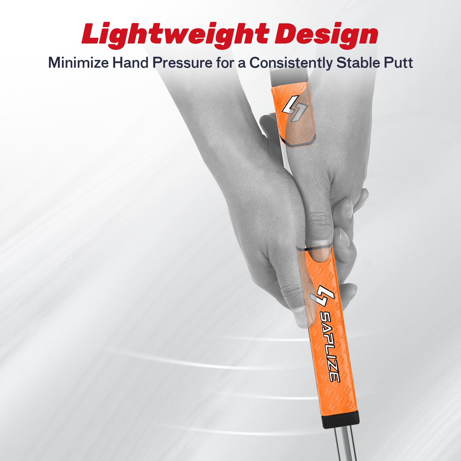 SAPLIZE Innovative Midsize/Standard Golf Putter Grip, Lightweight Golf Grips, Pistol Shape with Anti-Slip Texture, Enhanced Feel and Comfort, Ensuring Consistency for Exceptional Putt