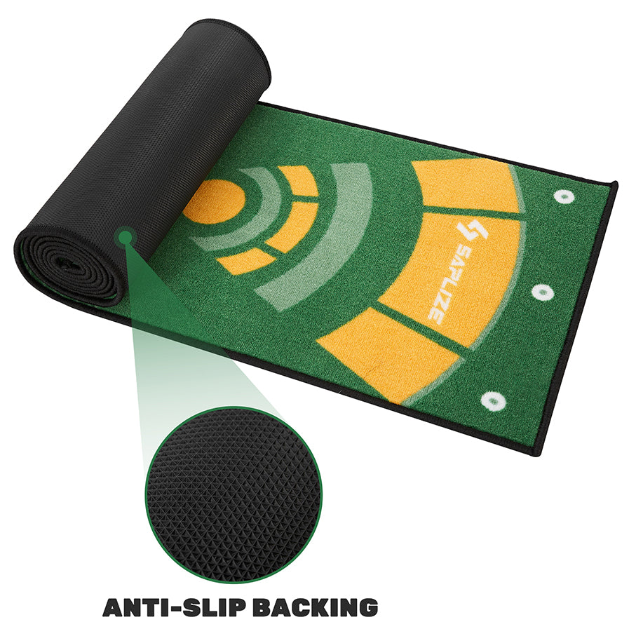 Golf Putting Training Mat with Auto Ball Returner Bundle