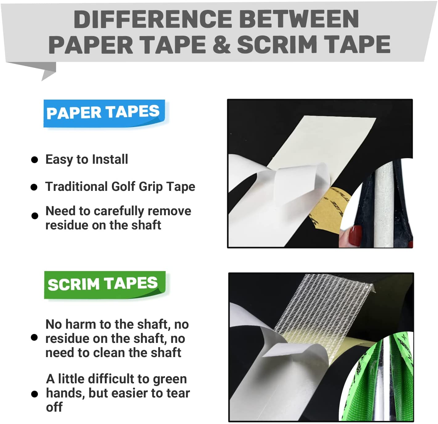 SAPLIZE Golf Regripping Kits with 15 Tapes, 5oz Solvent, Vise Clamp and Hook Blade…