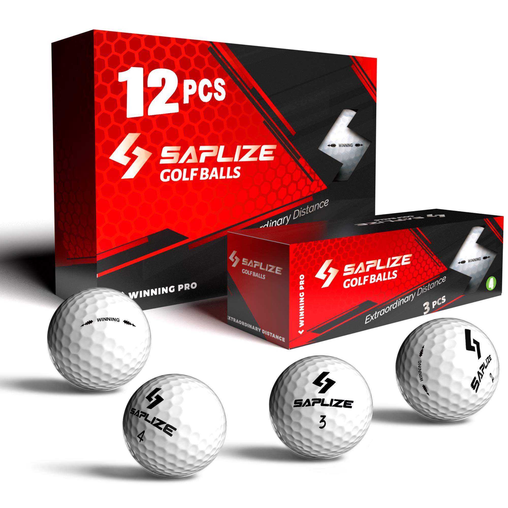 SAPLIZE Distance Two Layer Golf Balls, 12 Pack