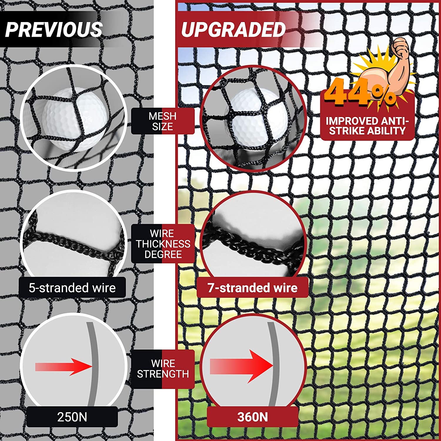 20% OFF SAPLIZE Golf Net with Hitting Mat, High Impact Golf Hitting Net