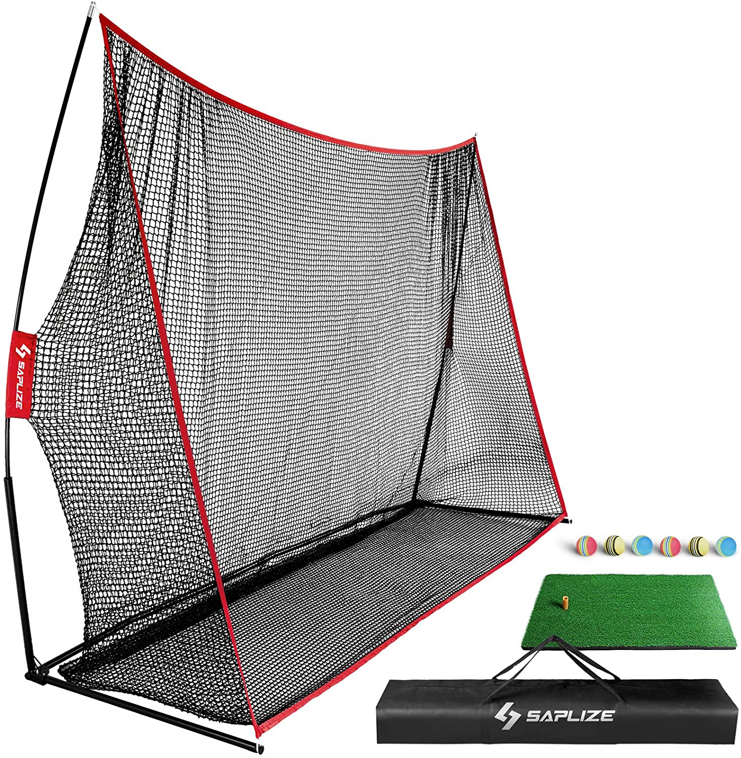 20% OFF SAPLIZE Golf Net with Hitting Mat, High Impact Golf Hitting Net