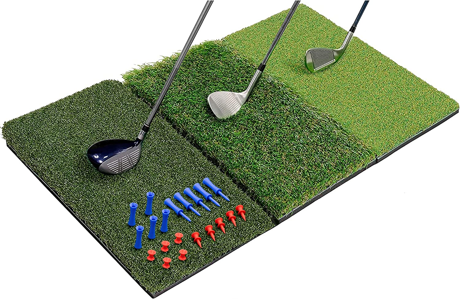 SAPLIZE 3 In 1 Foldable Golf Hitting Mat