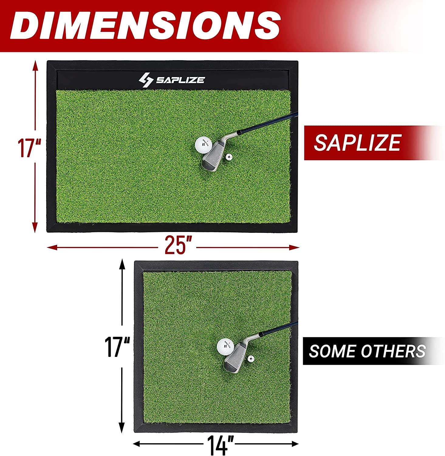 Golf Mat, Two Size Options (13" x 23", 12" x 24"Available)