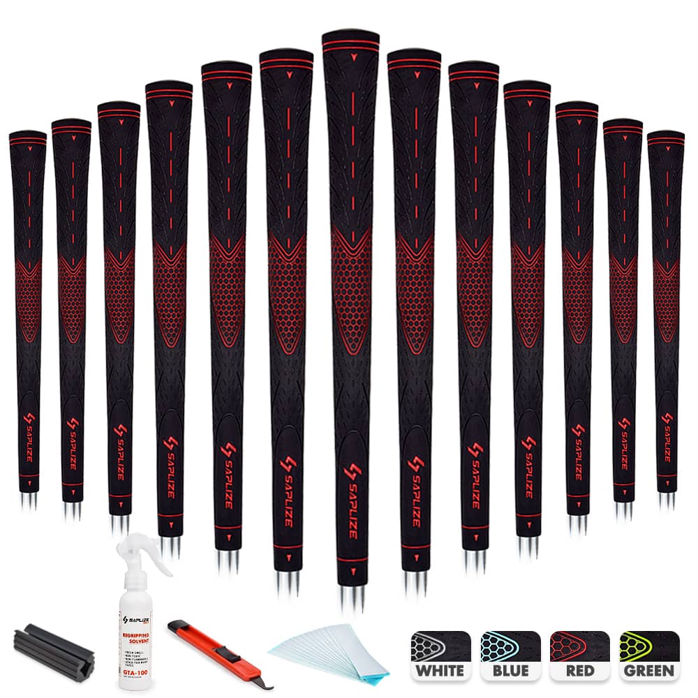 CC01 Rubber Golf Grips 13 pcs Pack with Solvent Kit