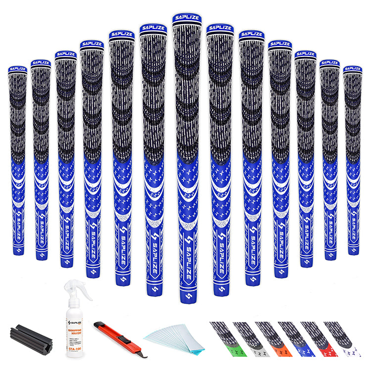 CL03 Corded Rubber Golf Grips 13 pcs Pack with Solvent Kit