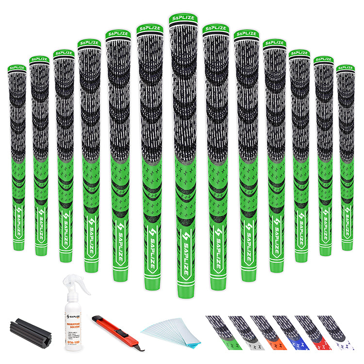 CL03 Corded Rubber Golf Grips 13 pcs Pack with Solvent Kit