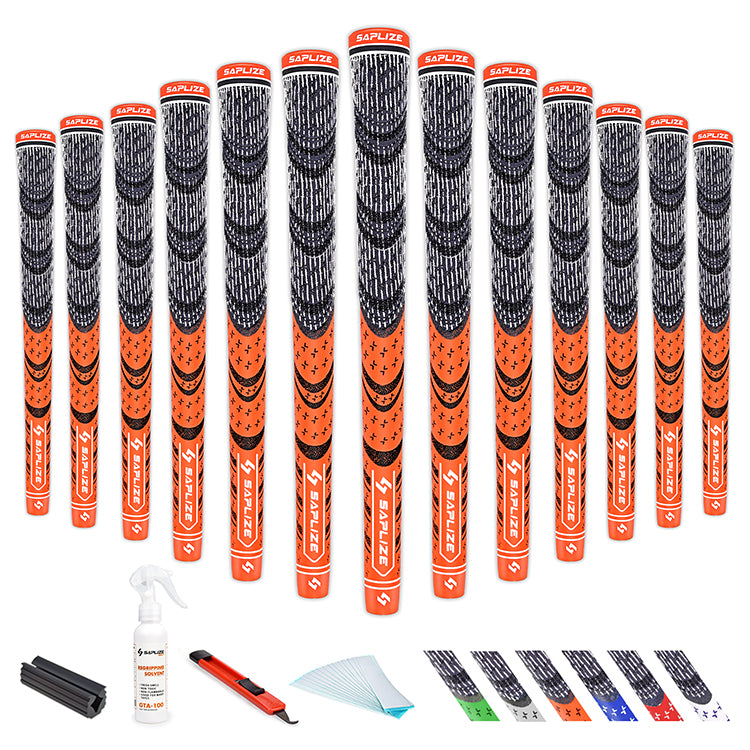CL03 Corded Rubber Golf Grips 13 pcs Pack with Solvent Kit